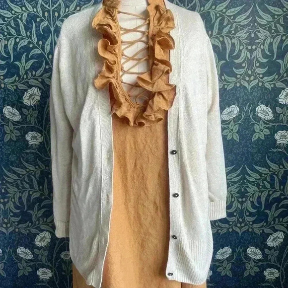 Banana Republic Sweaters - Lightweight Linen Knit Boyfriend Cardigan by Banana Republic